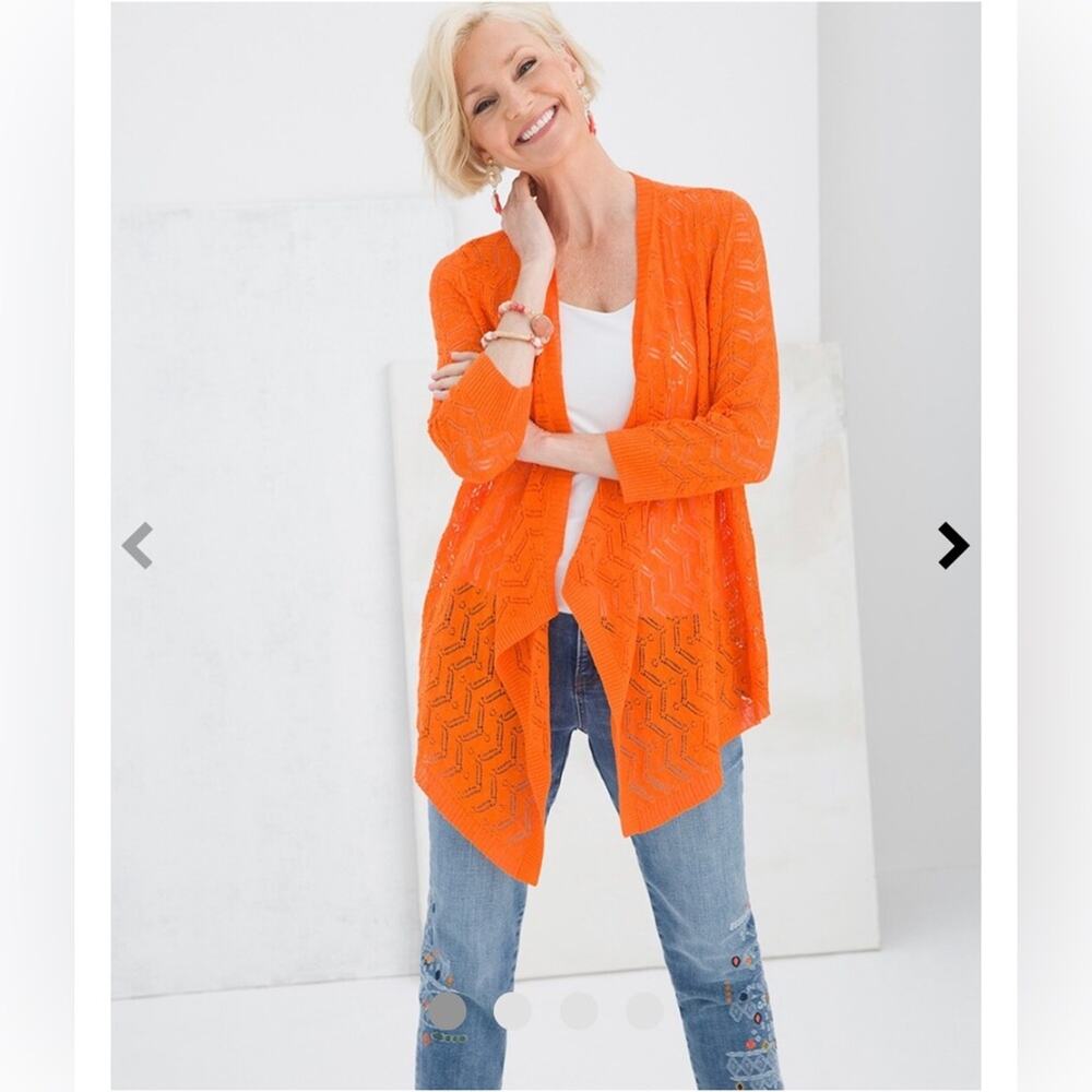 Chico’s Textured Shark Hem Cardigan